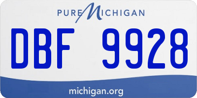 MI license plate DBF9928