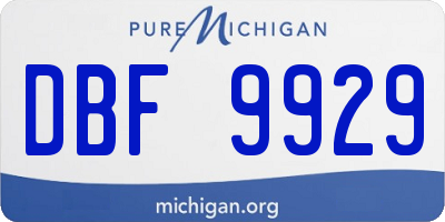 MI license plate DBF9929