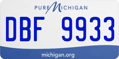 MI license plate DBF9933