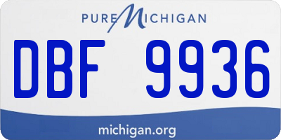 MI license plate DBF9936