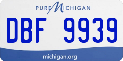 MI license plate DBF9939