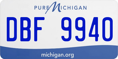 MI license plate DBF9940