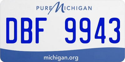 MI license plate DBF9943