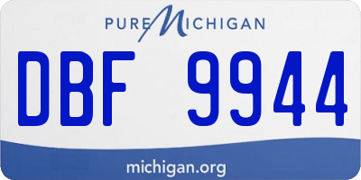 MI license plate DBF9944