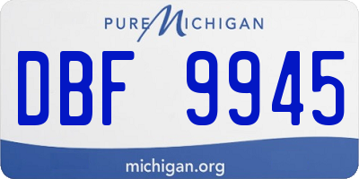 MI license plate DBF9945