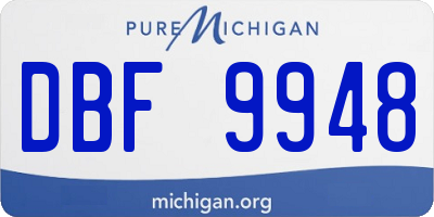 MI license plate DBF9948