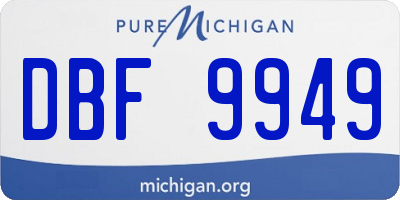 MI license plate DBF9949