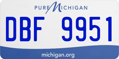 MI license plate DBF9951