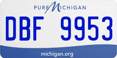 MI license plate DBF9953