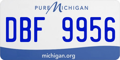 MI license plate DBF9956