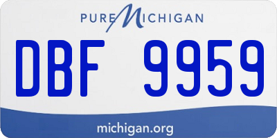 MI license plate DBF9959