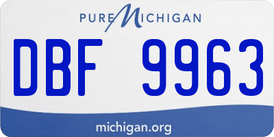 MI license plate DBF9963