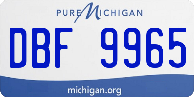MI license plate DBF9965