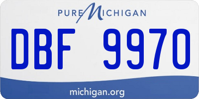 MI license plate DBF9970