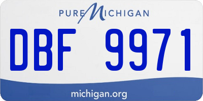 MI license plate DBF9971