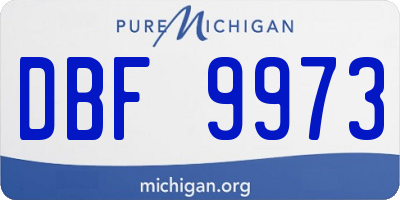 MI license plate DBF9973