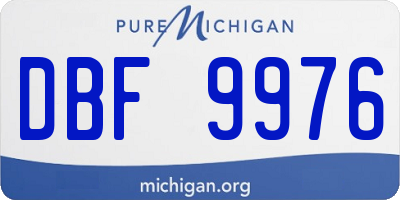 MI license plate DBF9976