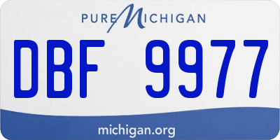 MI license plate DBF9977