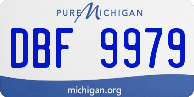 MI license plate DBF9979