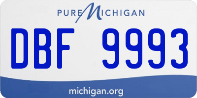 MI license plate DBF9993