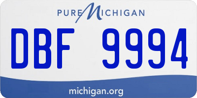 MI license plate DBF9994