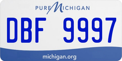 MI license plate DBF9997