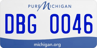 MI license plate DBG0046