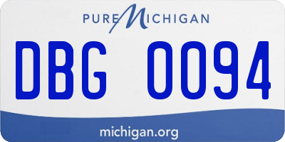 MI license plate DBG0094
