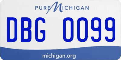 MI license plate DBG0099