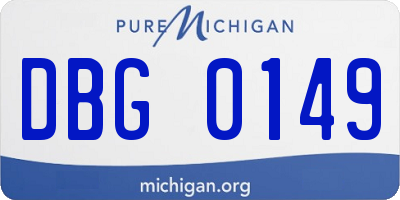 MI license plate DBG0149