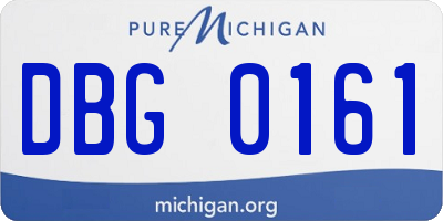 MI license plate DBG0161