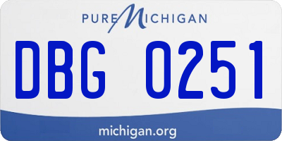 MI license plate DBG0251
