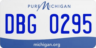 MI license plate DBG0295