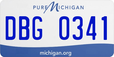 MI license plate DBG0341