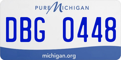 MI license plate DBG0448