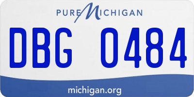 MI license plate DBG0484