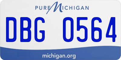 MI license plate DBG0564