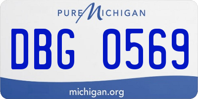 MI license plate DBG0569