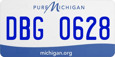 MI license plate DBG0628