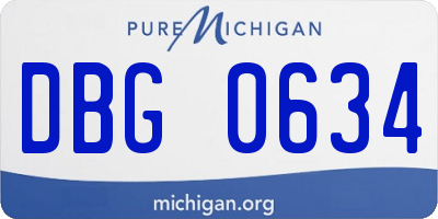 MI license plate DBG0634