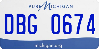 MI license plate DBG0674