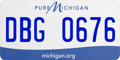 MI license plate DBG0676