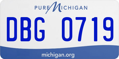 MI license plate DBG0719