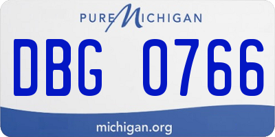MI license plate DBG0766