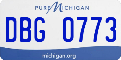 MI license plate DBG0773