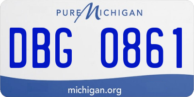 MI license plate DBG0861
