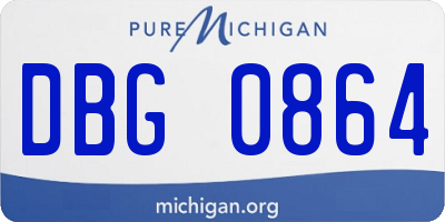 MI license plate DBG0864