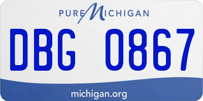 MI license plate DBG0867