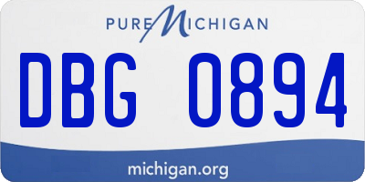 MI license plate DBG0894