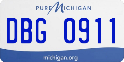 MI license plate DBG0911